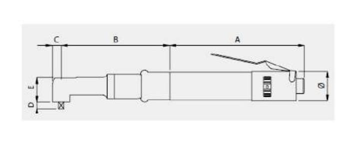 Wkrętak pneumatyczny (kątowy) 10,5-26Nm z zabierakiem 3/8'' z serii DSE L - Angular