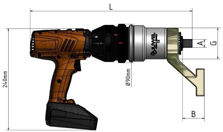 Zakrętarka akumulatorowa (prosta) 100-950Nm z serii TQS- 095
