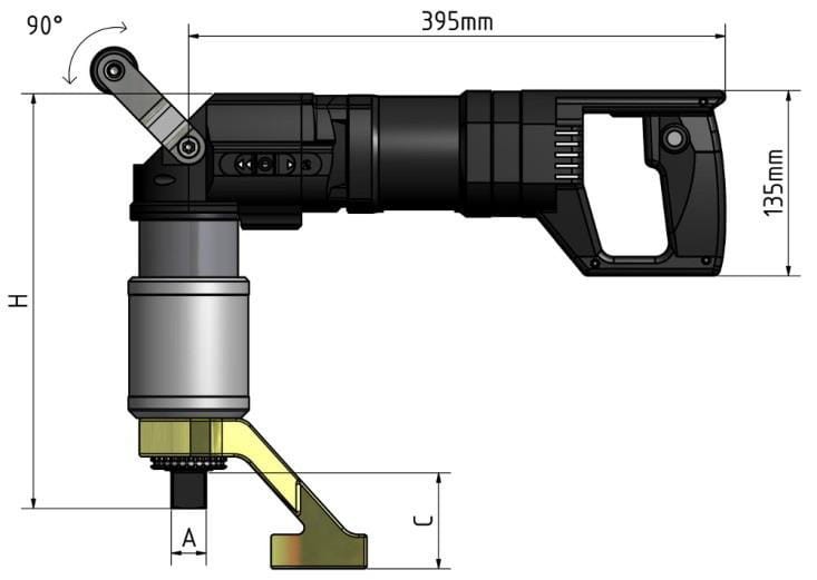 Zakrętarka elektryczna (kątowa) 150-850Nm z serii TEWS-84