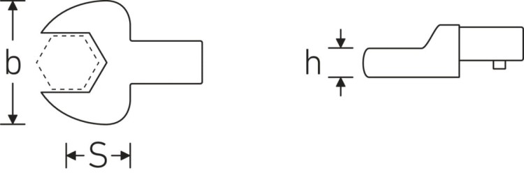 Końcówka wtykowa płaska 9 x 12 mm, 12 mm - Stahwille 731/10
