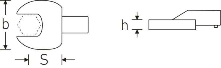 Końcówka wtykowa płaska 22 x 28 mm, 27 mm - Stahwille 731/100