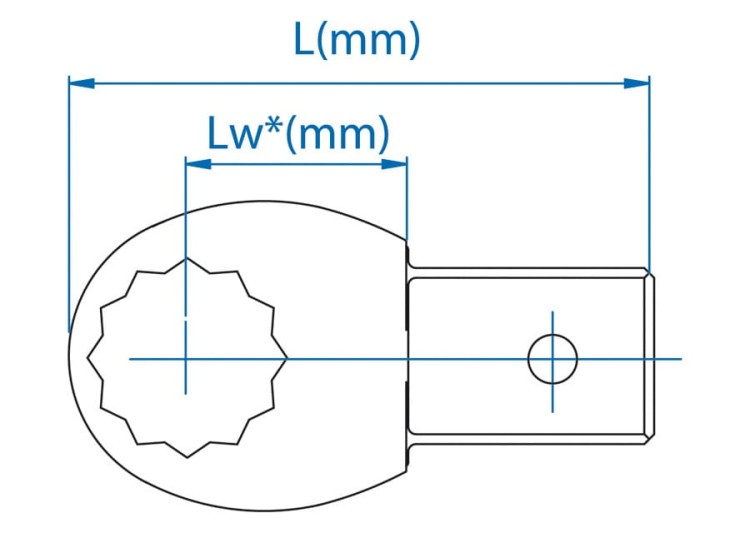 Końcówka wtykowa oczkowa 14x18mm, 30mm - King Tony - 34502230M