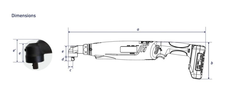 Narzędzie akumulatorowe kątowe 5 - 18Nm, BSTA-16 SD 3/8''