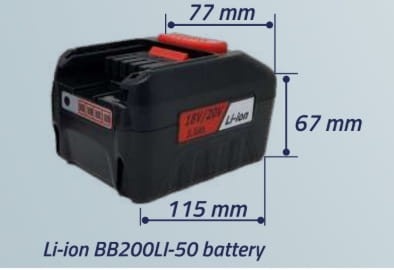 Bateria Li-ion 5 Ah BB 200LI-50