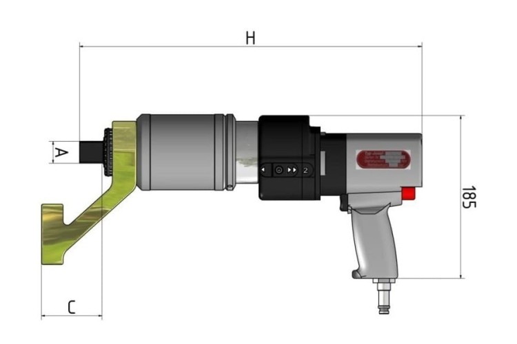 Pneumatyczna zakrętarka (prosta) 70-4000 N·m, JUWEL TL-354