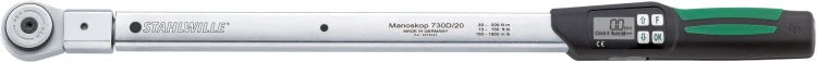 Klucz dynamometryczny 40-400 Nm Nm Manoskop 730DR/40 14x18 mm z grzechotką 3/4"