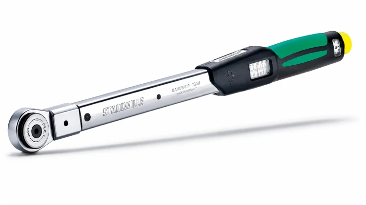 Klucz dynamometryczny 200-1000 N·m MANOSKOP® 730/100 Fix z grzechotką 3/4" i uchwytem na narzędzia wtykowe 22x28 mm