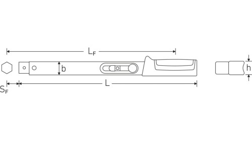 Klucz dynamometryczny 25-130 Nm MANOSKOP® 730N/12 z grzechotką 1/2"