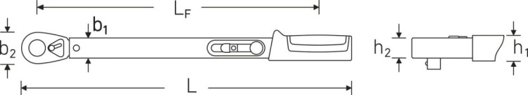 Klucz dynamometryczny 6-50 Nm MANOSKOP® 721 QUICK z trwale wbudowaną grzechotką