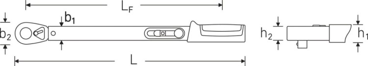 Klucz dynamometryczny 40-200Nm MANOSKOP® 721 Quick z trwale wbudowaną grzechotką
