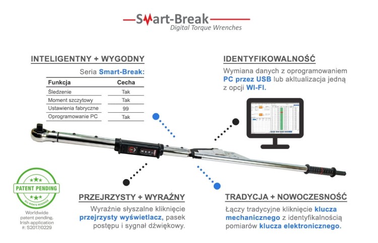 SB1000S Klucz mechaniczo-elektroniczny Smart-Break 300-1000 N.m