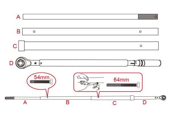Klucz dynamometryczny King Tony 500-2500Nm 34862-3FF