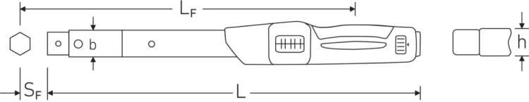 Klucz dynamometryczny 10-50 Nm MANOSKOP® 730N/5-3/8" - z grzechotką 3/8"