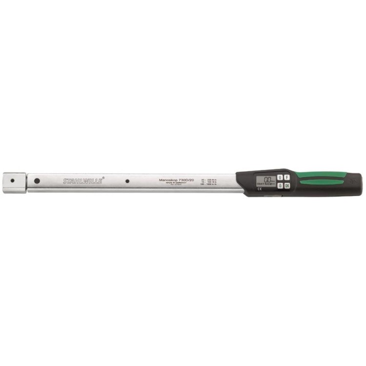 Klucz dynamometryczny 20-200 Nm MANOSKOP® 730D/20 z uchwytem na wtykowe końcówki narzędziowe 14x18 mm
