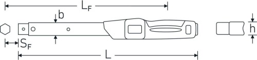 Klucz dynamometryczny 40-200 Nm MANOSKOP® 730N/20 - 1/2" z grzechotką 1/2"