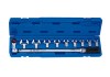 Klucz dynamometryczny 40-200Nm 14x18mm, 1/2" z zestawem wymiennych głowic płaskich i oczkowych 13-30mm, WALIZKA