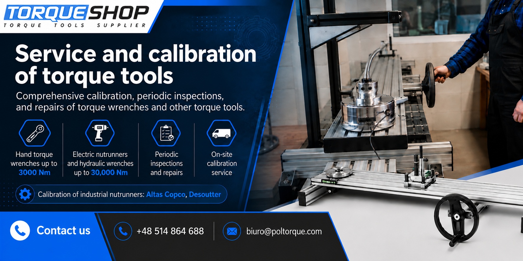 Information graphic about calibration and servicing of torque tools