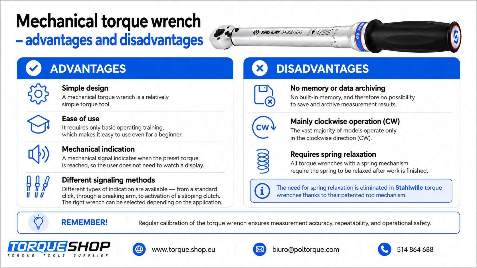 Mechanichal wrenches pros and cons