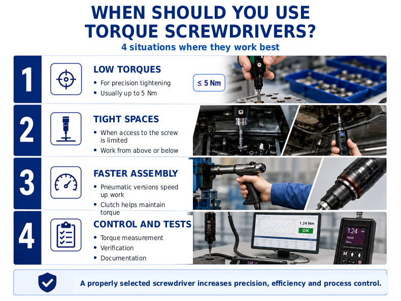 When should you use screwdrivers?